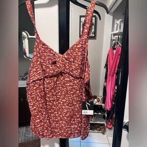 Red and Pink Simply Vera XXL Tank Top
